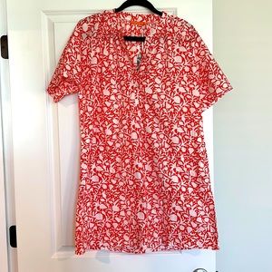 Oliphant Orange and White Mini Dress